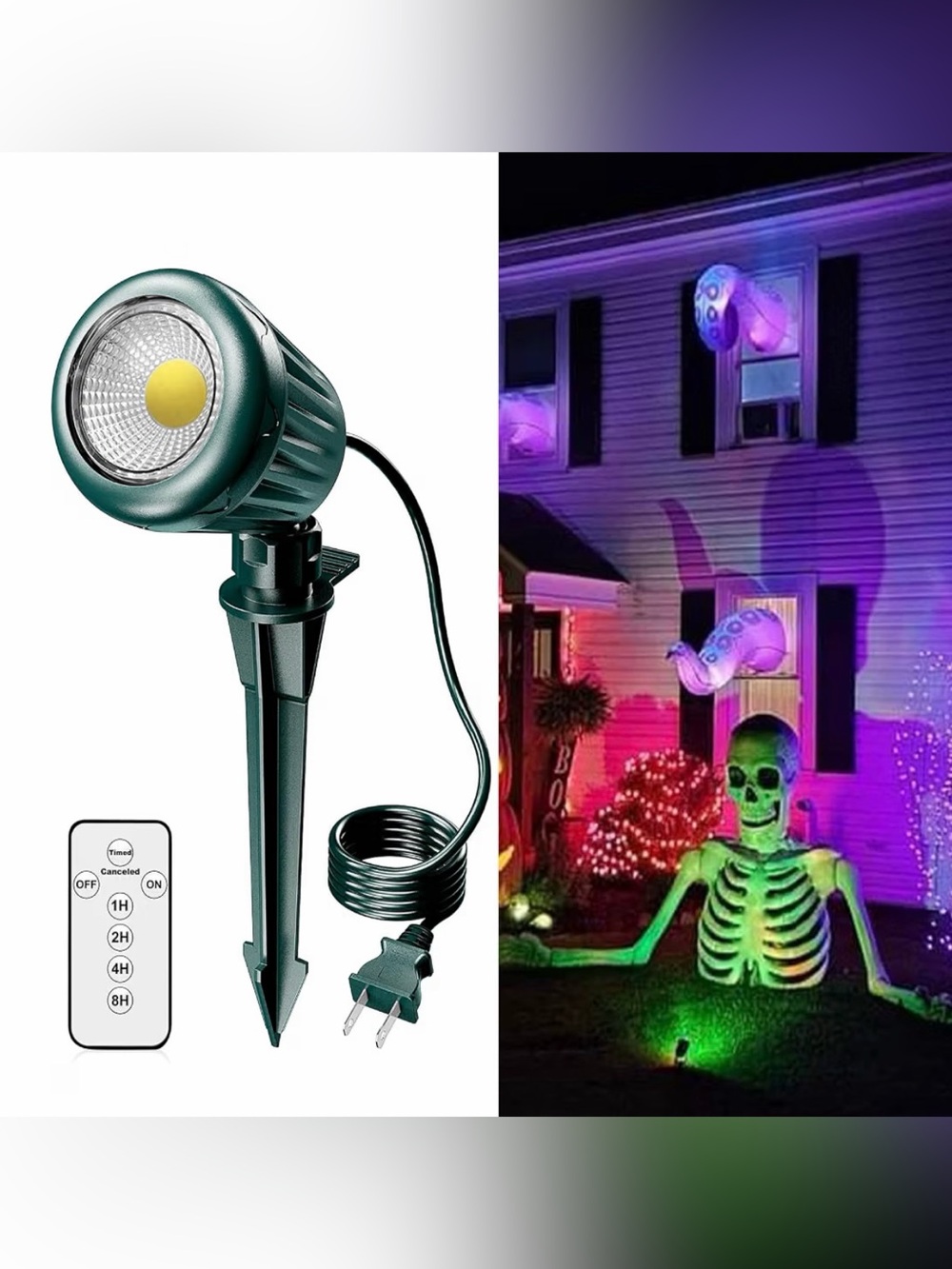Outdoor Spot Lights,120V Halloween Spotlight Outdoor with Timer u